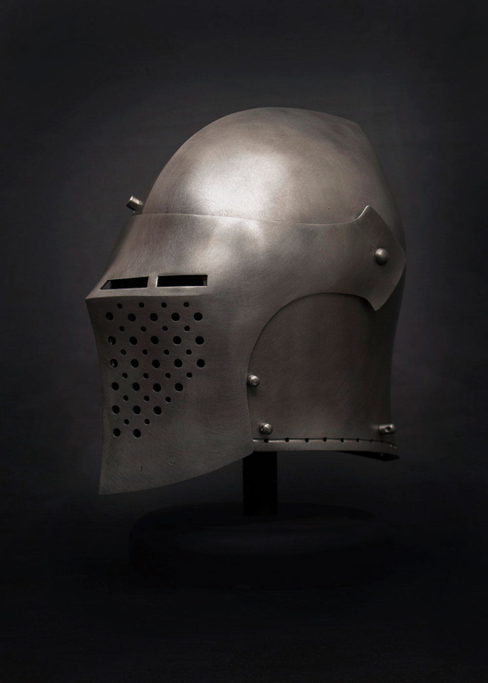 Middeleeuws staal Spoleto Helm Bascinet bescherming Pantser voor gevechten SCA & Buhurt Accessoires Hoeden & petten Helmen Militaire helmen 