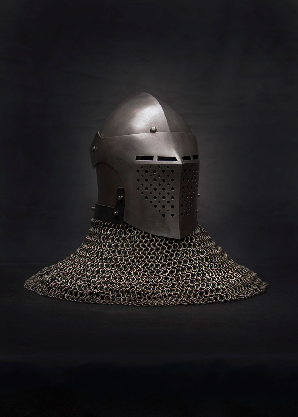 Medieval steel Spoleto Helmet Bascinet protection Armour for combat fighting SCA & Buhurt Accessories Hats & Caps Helmets Military Helmets 