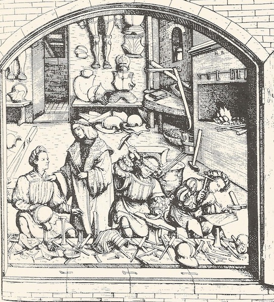 medieval blacksmith drawing